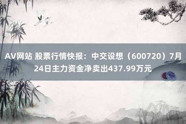 AV网站 股票行情快报：中交设想（600720）7月24日主力资金净卖出437.99万元