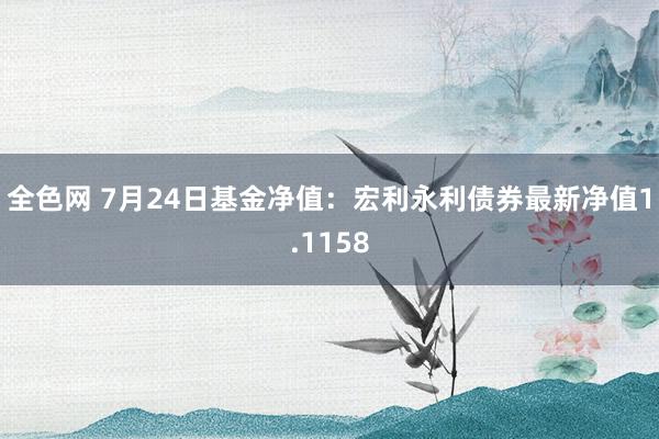 全色网 7月24日基金净值：宏利永利债券最新净值1.1158