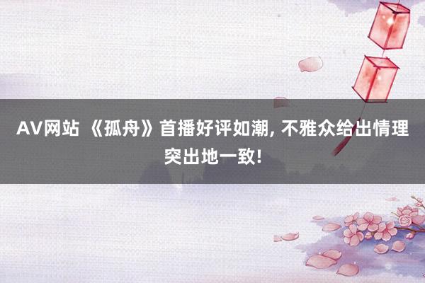 AV网站 《孤舟》首播好评如潮, 不雅众给出情理突出地一致!