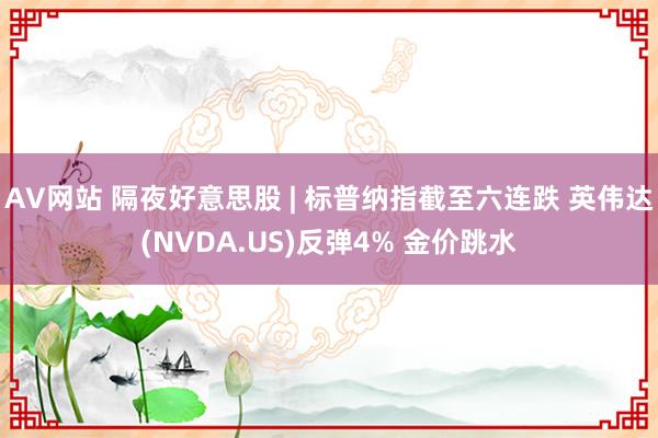 AV网站 隔夜好意思股 | 标普纳指截至六连跌 英伟达(NVDA.US)反弹4% 金价跳水