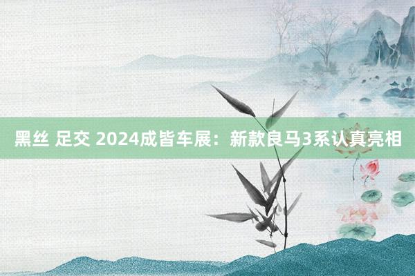 黑丝 足交 2024成皆车展：新款良马3系认真亮相