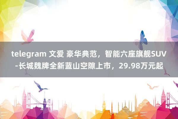 telegram 文爱 豪华典范，智能六座旗舰SUV-长城魏牌全新蓝山空隙上市，29.98万元起