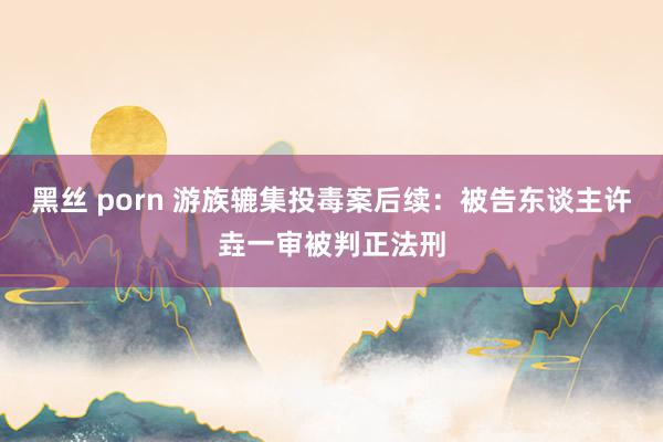 黑丝 porn 游族辘集投毒案后续：被告东谈主许垚一审被判正法刑