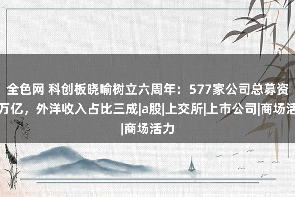 全色网 科创板晓喻树立六周年：577家公司总募资破万亿，外洋收入占比三成|a股|上交所|上市公司|商场活力